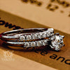 1.36ct Round Diamond Gold Bridal Set - 01US91